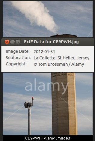 Screenshot of my photo at Alamy with EXIF metadata properties displayed