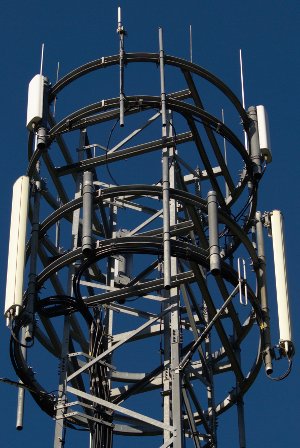 top of mobile antenna mast