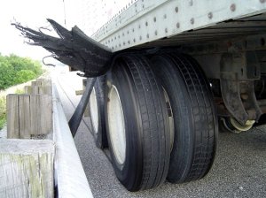 Blown tyre